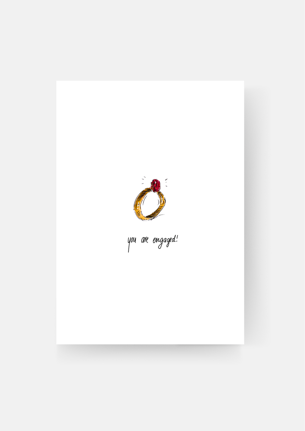 Karte "You are engaged!"