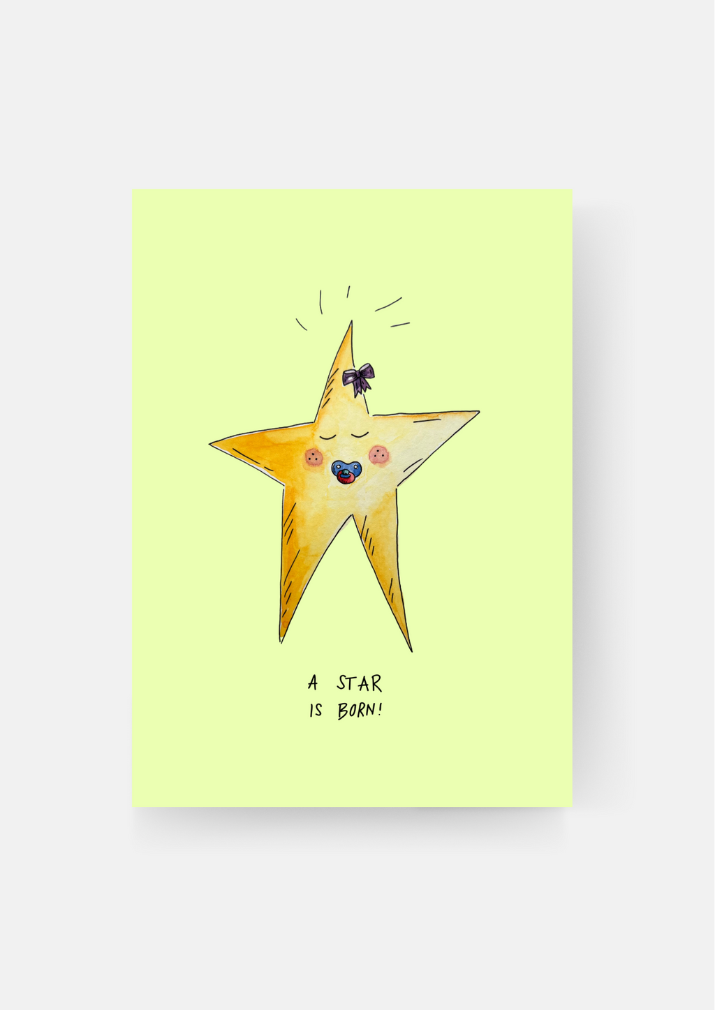Karte "A star is born"