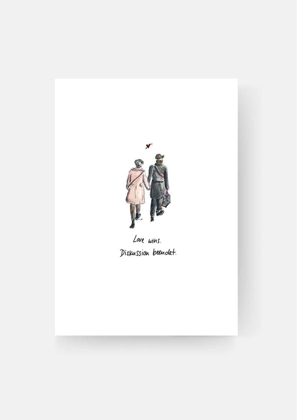 Karte "Love wins"