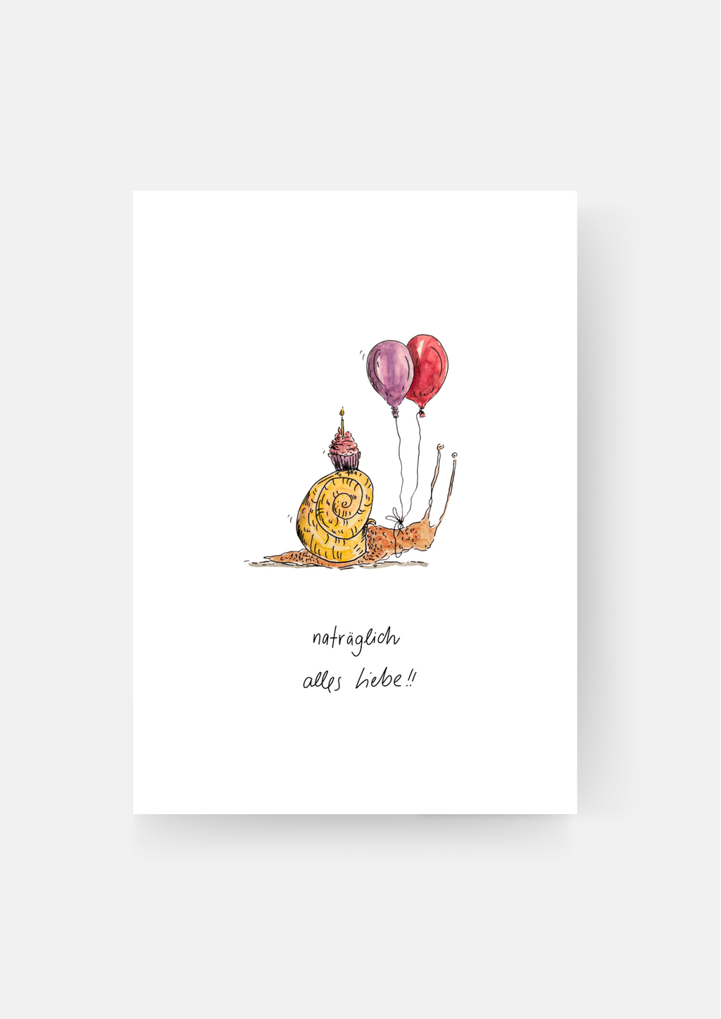 Karte "Nachträglich alles Liebe"