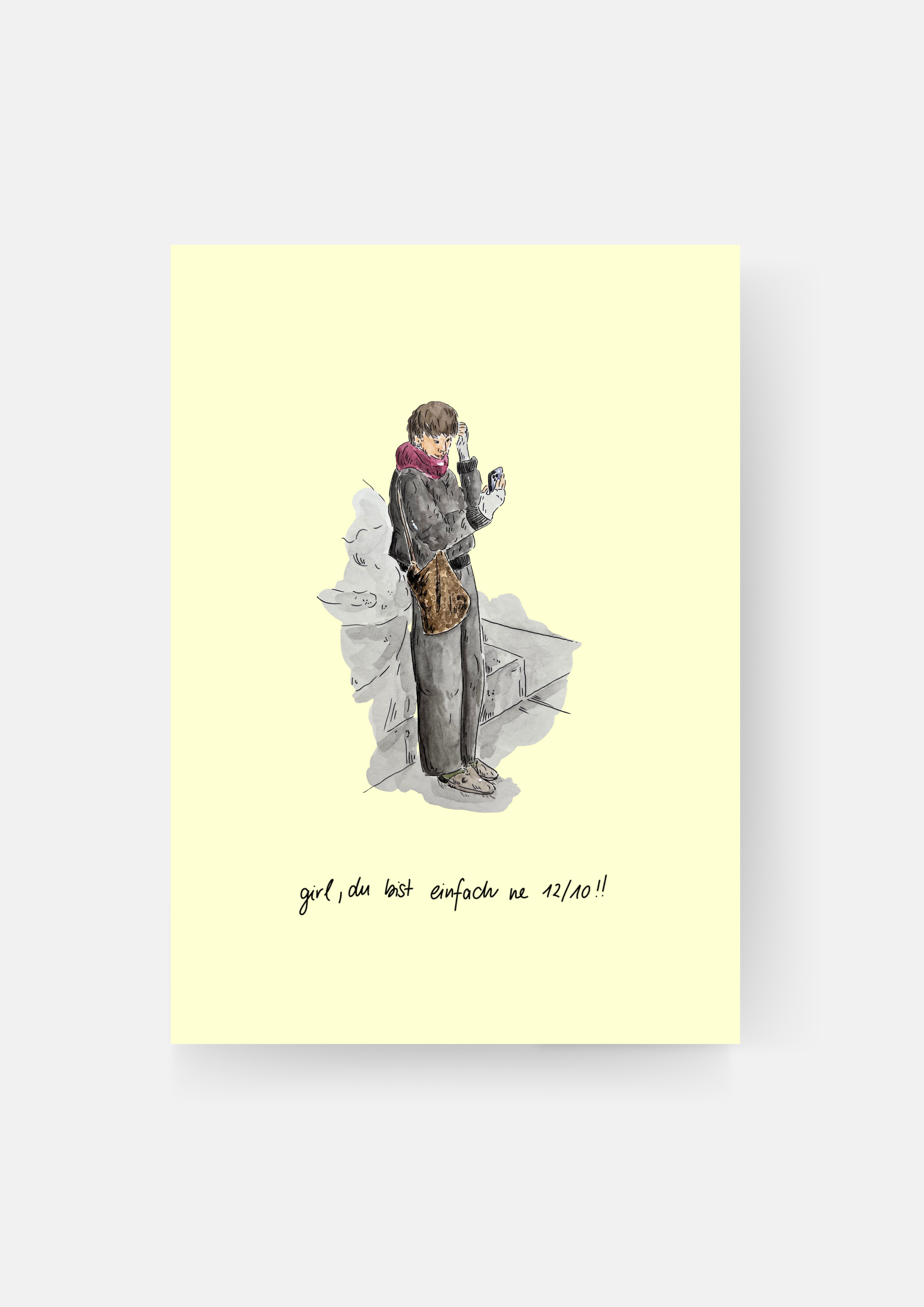 Karte "du bist ne‘ 12/10!"